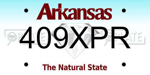 409XPR Arkansas License Plate