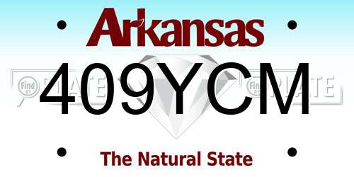 409YCM Arkansas License Plate