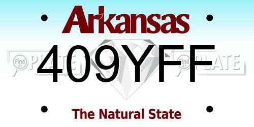 409YFF Arkansas License Plate