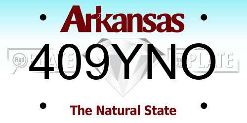 409YNO Arkansas License Plate