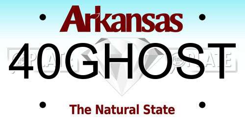 40GHOST Arkansas License Plate
