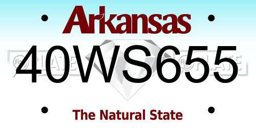 40WS655 Arkansas License Plate