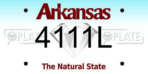 4111L Arkansas License Plate