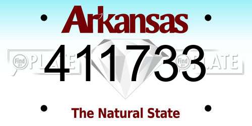 411733 Arkansas License Plate