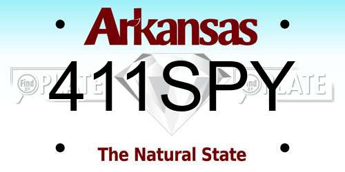 411SPY Arkansas License Plate