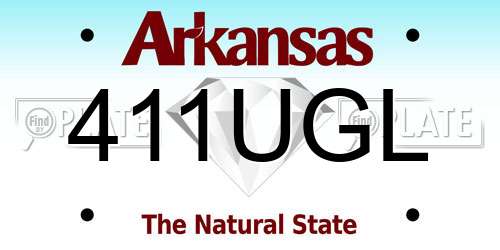 411UGL Arkansas License Plate
