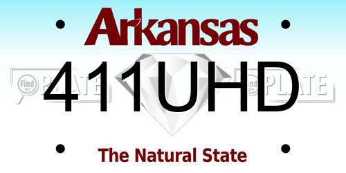 411UHD Arkansas License Plate