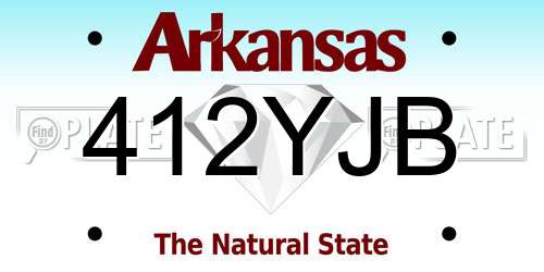 412YJB Arkansas License Plate