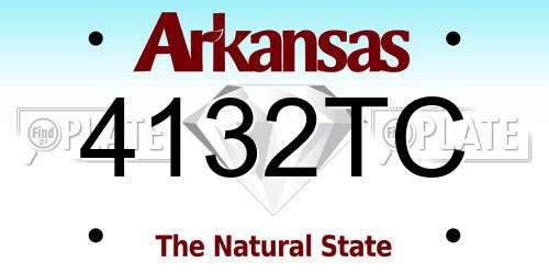 4132TC Arkansas License Plate