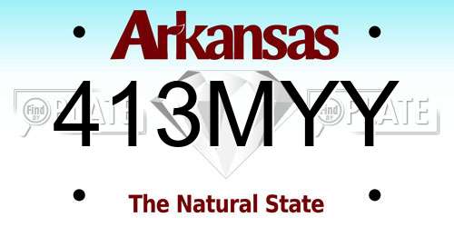 413MYY Arkansas License Plate
