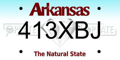 413XBJ Arkansas License Plate