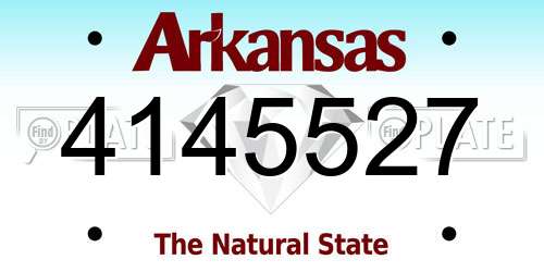 4145527 Arkansas License Plate