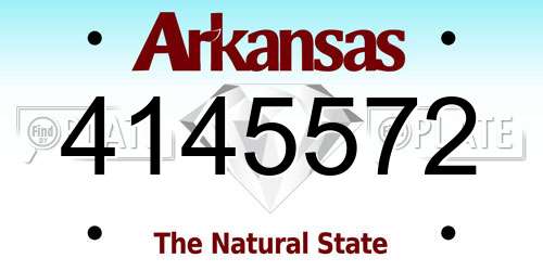 4145572 Arkansas License Plate
