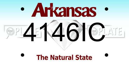 4146IC Arkansas License Plate