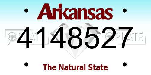 4148527 Arkansas License Plate