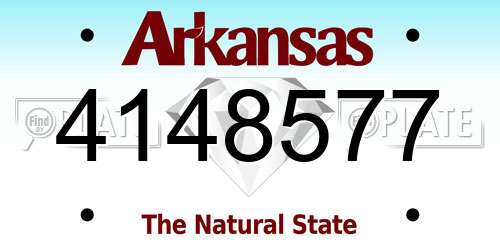 4148577 Arkansas License Plate