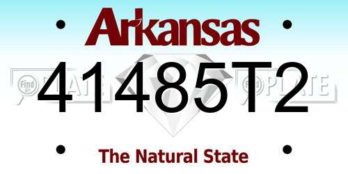 41485T2 Arkansas License Plate