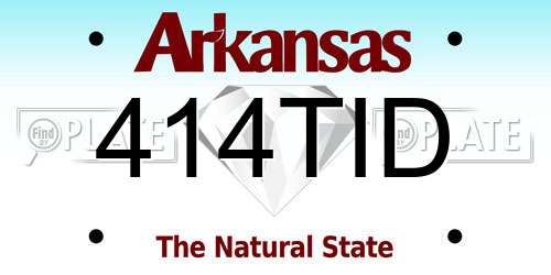 414TID Arkansas License Plate