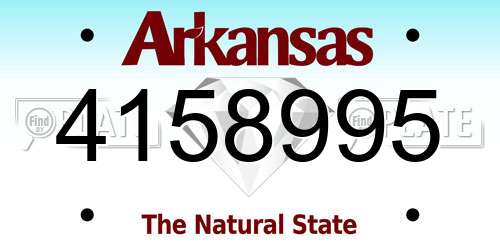 4158995 Arkansas License Plate
