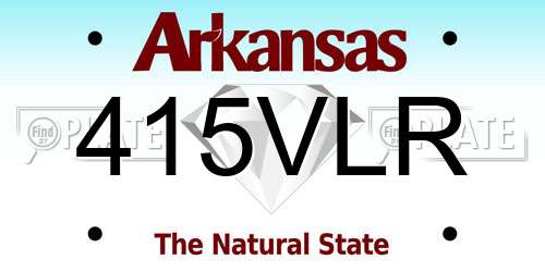 415VLR Arkansas License Plate