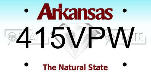 415VPW Arkansas License Plate