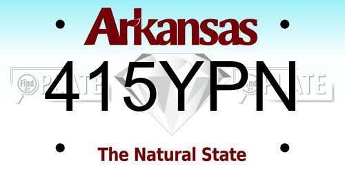 415YPN Arkansas License Plate