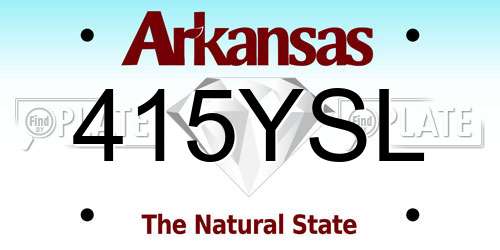 415YSL Arkansas License Plate