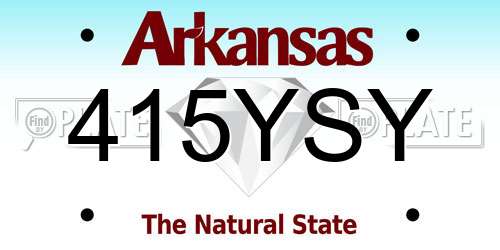 415YSY Arkansas License Plate