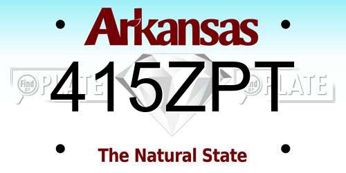 415ZPT Arkansas License Plate