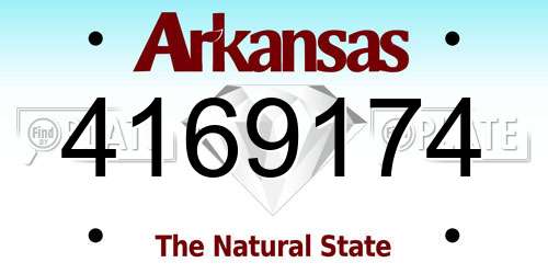 4169174 Arkansas License Plate