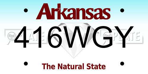 416WGY Arkansas License Plate