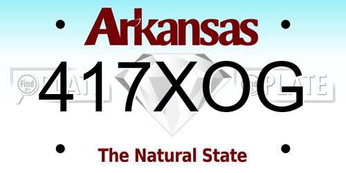 417XOG Arkansas License Plate