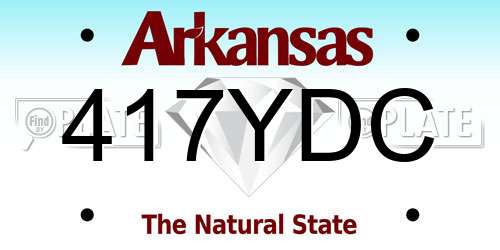417YDC Arkansas License Plate