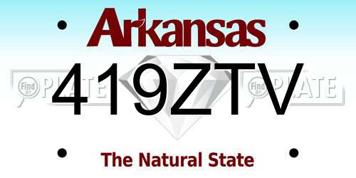 419ZTV Arkansas License Plate