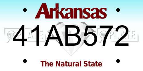 41AB572 Arkansas License Plate