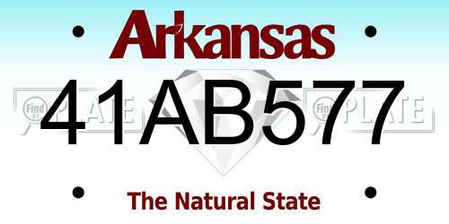 41AB577 Arkansas License Plate