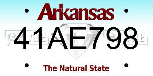41AE798 Arkansas License Plate