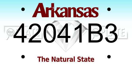 42041B3 Arkansas License Plate