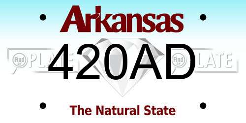 420AD Arkansas License Plate