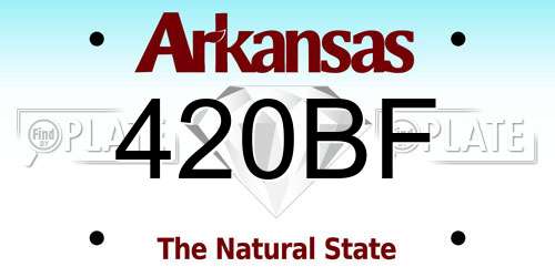 420BF Arkansas License Plate