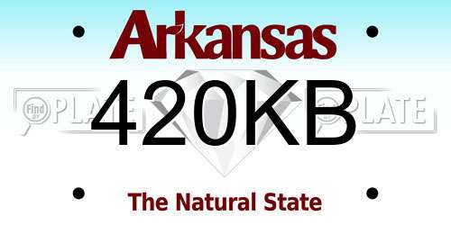 420KB Arkansas License Plate