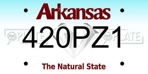 420PZ1 Arkansas License Plate