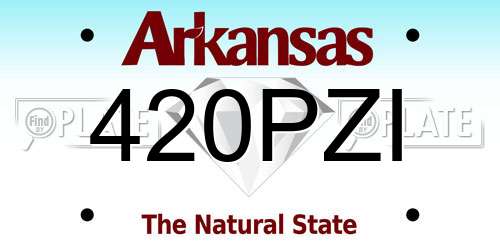 420PZI Arkansas License Plate