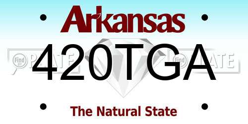 420TGA Arkansas License Plate