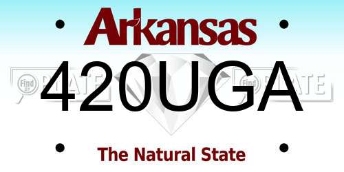 420UGA Arkansas License Plate