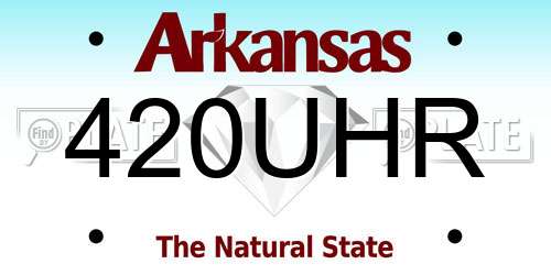 420UHR Arkansas License Plate