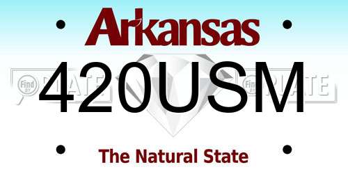 420USM Arkansas License Plate