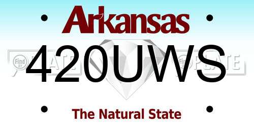 420UWS Arkansas License Plate