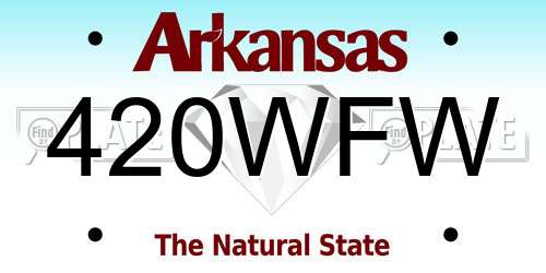 420WFW Arkansas License Plate