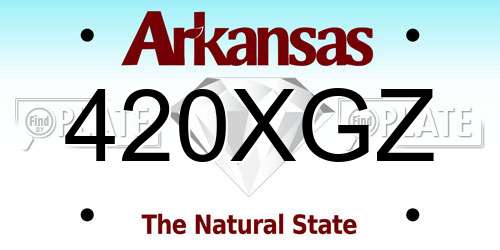 420XGZ Arkansas License Plate